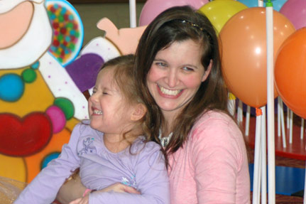 Two Candy Land Participants Smiling for the Camera